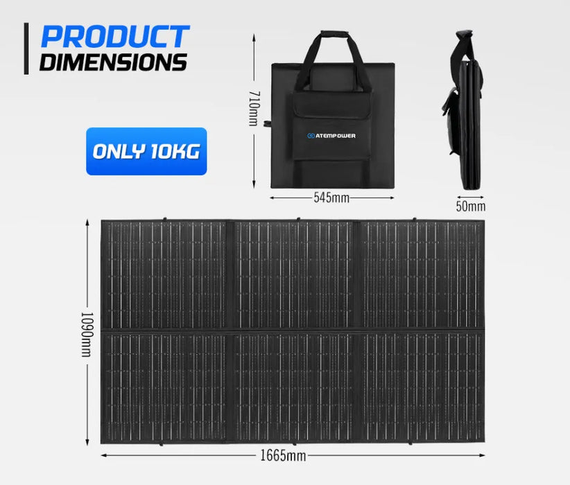 Atem Power 12V Portable Solar Folding Blanket Mat | 200W/300W - Folding Solar Panel