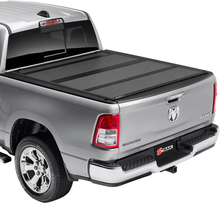 BAK Industries Bakflip MX4 Hard Folding Tonneau Cover for Chevrolet / Ford / Jeep / Ram - Ram 1500 DS Crew with Rambox (5’7) - Tonneau