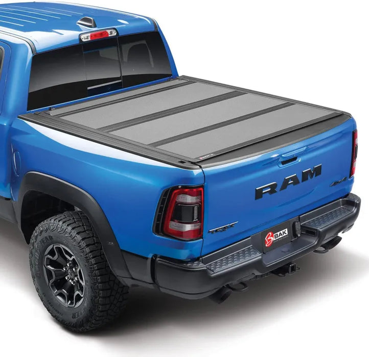 BAK Industries Bakflip MX4 Hard Folding Tonneau Cover for Chevrolet / Ford / Jeep / Ram - Ram 1500 DT without Rambox (5’7) - Tonneau