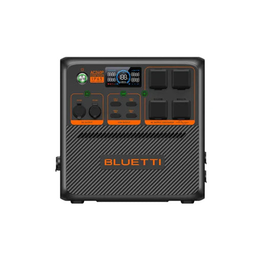 Bluetti AC240P Portable Power Station with digital display and multiple outlets