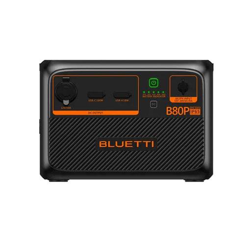 Portable power station BLUETTI B80P Pro expansion battery in orange and black