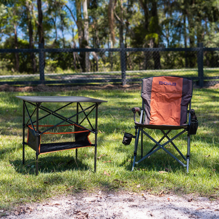 Boab Roll Up Camping Table with Basket - Camping Accessories