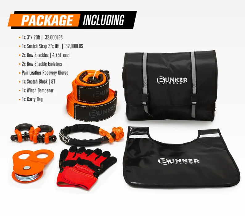 Bunker Indust 4WD Complete Recovery Kit | 10-Piece - Recovery Gear