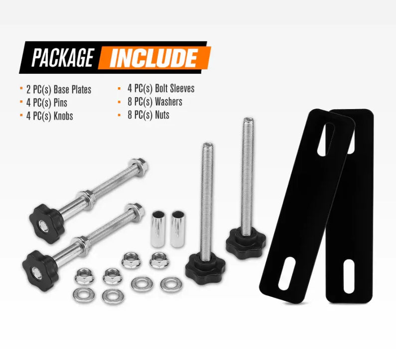 Hardware kit with bolts, nuts, washers for Bunker Indust Recovery Tracks mounting kit