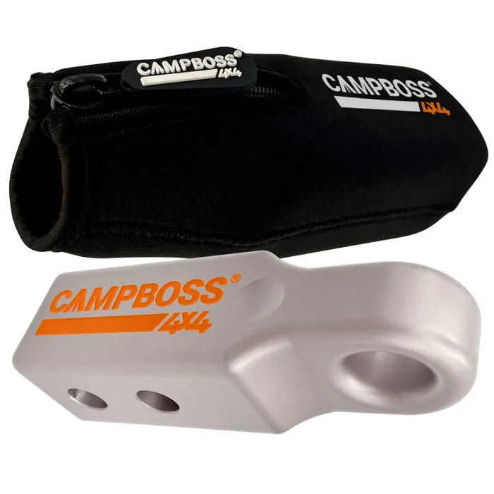 CampBoss Boss 7075 T6 Aluminium Recovery Hitch | Black | Silver | Orange - Silver