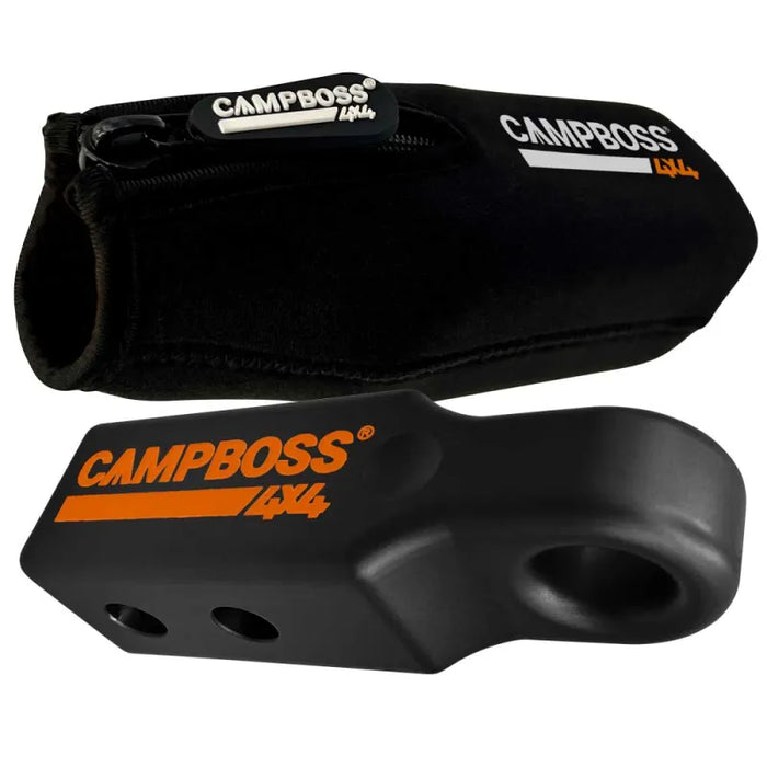 CampBoss Boss 7075 T6 Aluminium Recovery Hitch | Black | Silver | Orange - Black