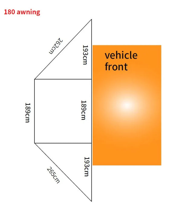 CampBoss Boss Shadow 180 Awning - Vehicle Awnings