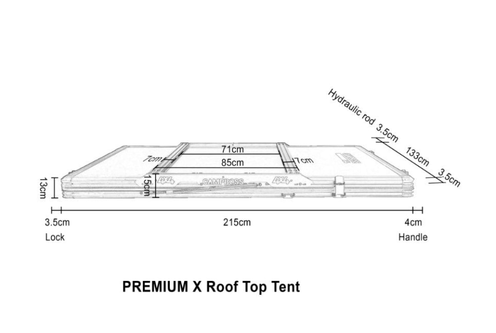 CampBoss Premium X Roof Top Tent - Roof Top Tents