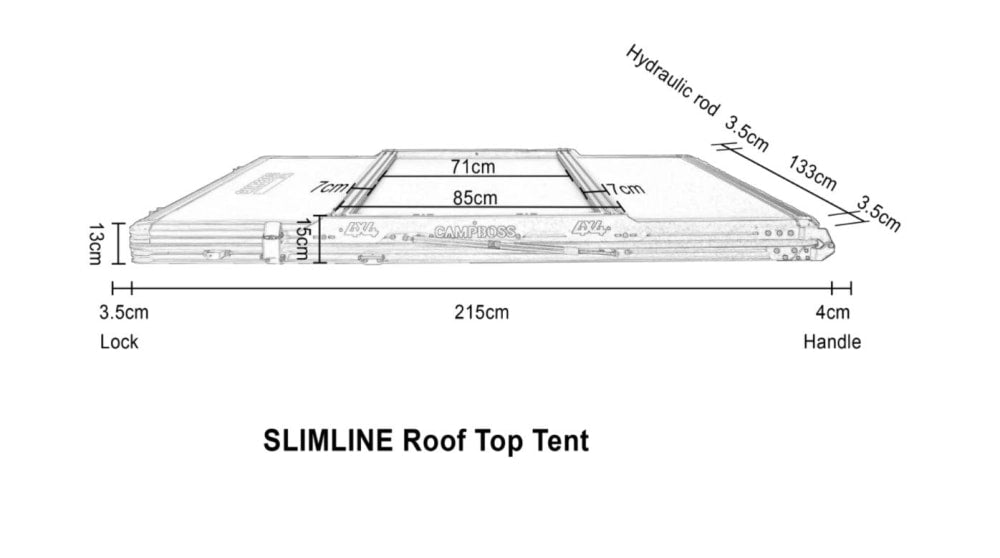 CampBoss Slimline Roof Top Tent - Roof Top Tents