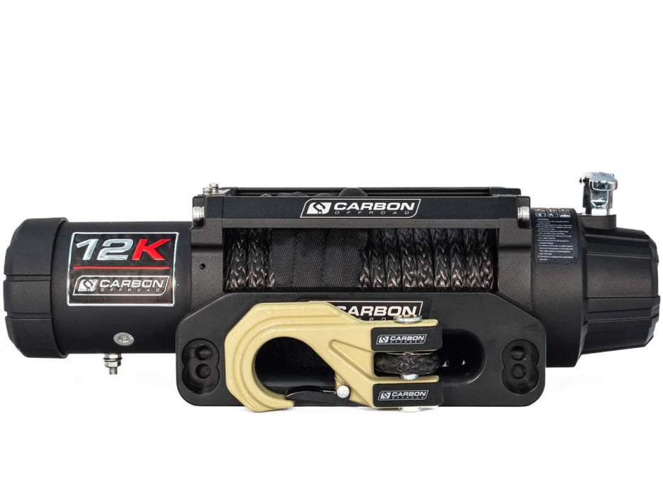 Carbon 12K 12000lb Electric 12v 4x4 Winch | V3 - Beige - Electric Winch