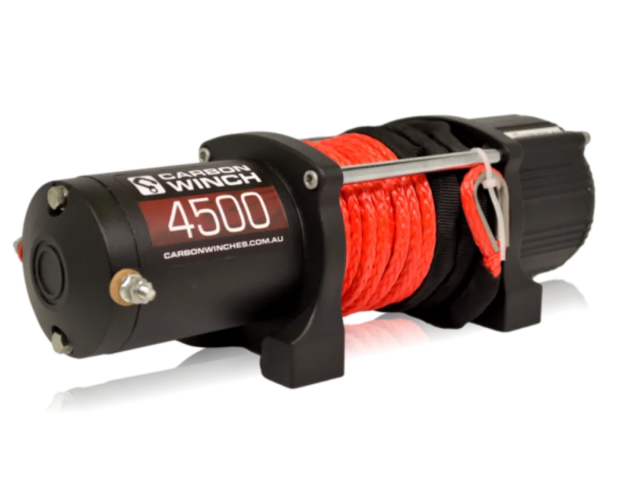 Carbon 4500lb ATV Trailer Winch with Synthetic Rope and Wireless Controller | CW-45 - ATV Winch