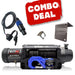 Carbon Offroad 12K 12000lb Winch Installation Bundle Kit | Version 3 - Blue - Electric Winch