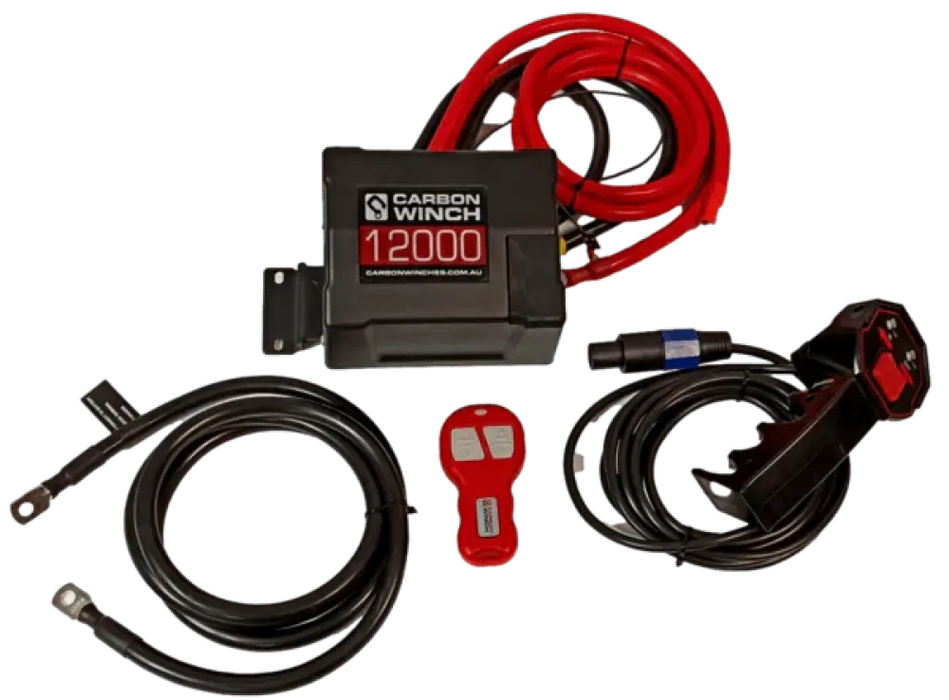 Carbon Offroad 12V Winch Control Box V2 | Complete with Wireless Controller - Winch Parts