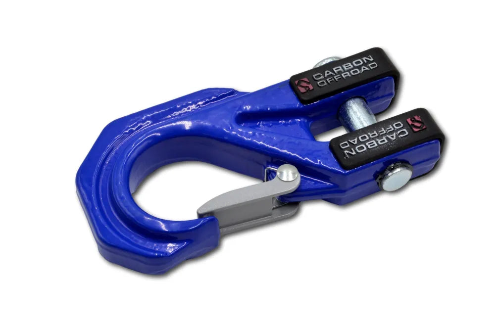 Carbon Offroad Mega Pro Winch Recovery Hook - Blue - Winch Hooks