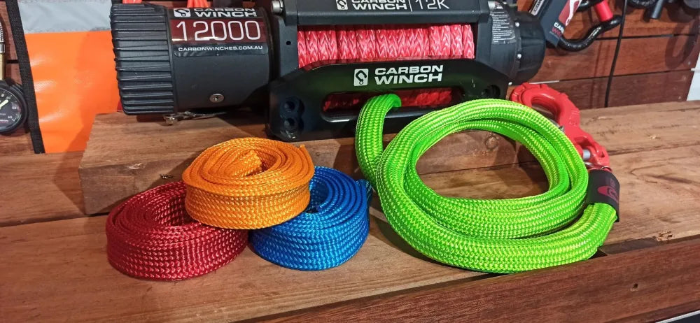 Carbon Offroad Monkey Fist Rope Sheath | 4 Colours - Winch Rope/Cable