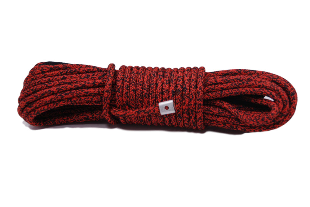 Carbon Offroad Next Gen 25 x 11mm Low Mount Winch Rope Kit | Red Black Mix Colour - Recovery Gear