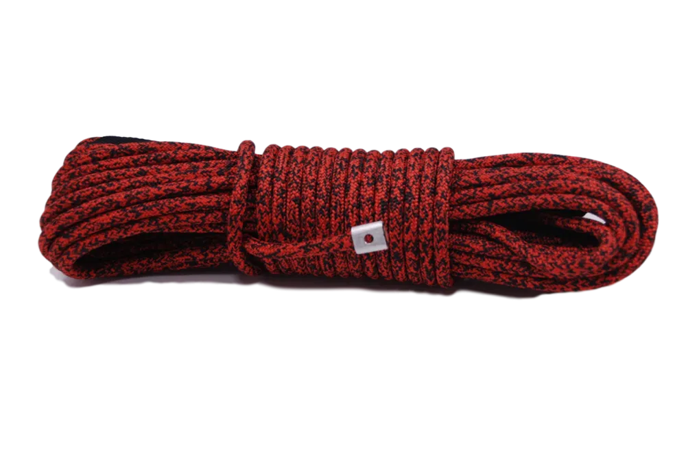 Carbon Offroad Next Gen 25 x 11mm Low Mount Winch Rope Kit | Red Black Mix Colour - Recovery Gear