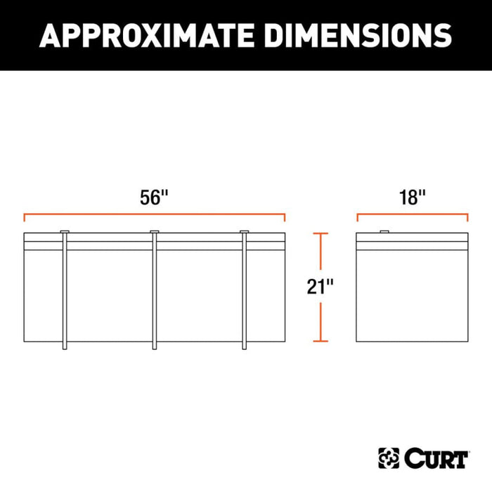 CURT Weather-Resistant Vinyl Cargo Bag (142cm x 46cm x 53cm)