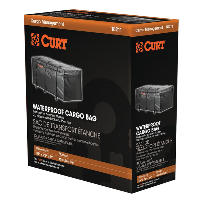 CURT Weather-Resistant Vinyl Cargo Bag (142cm x 56cm x 53cm) - Storage Box