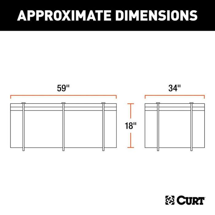 CURT Weather-Resistant Vinyl Cargo Bag (150cm x 86cm x 46cm)