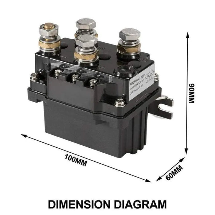 FieryRed 12V Winch Controller Solenoid - 500A DC - Winch Parts