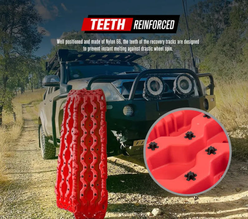 FieryRed 15T Recovery Boards | 1135mm | Red/Black - Recovery Tracks