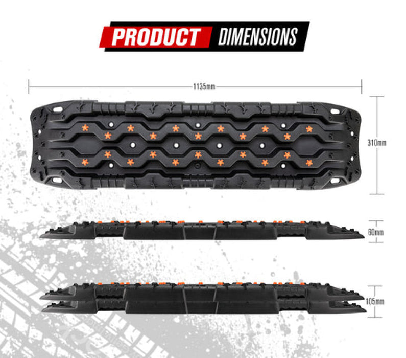 FieryRed 15T Recovery Boards Bundle | 1135mm | Red/Black - Recovery Tracks