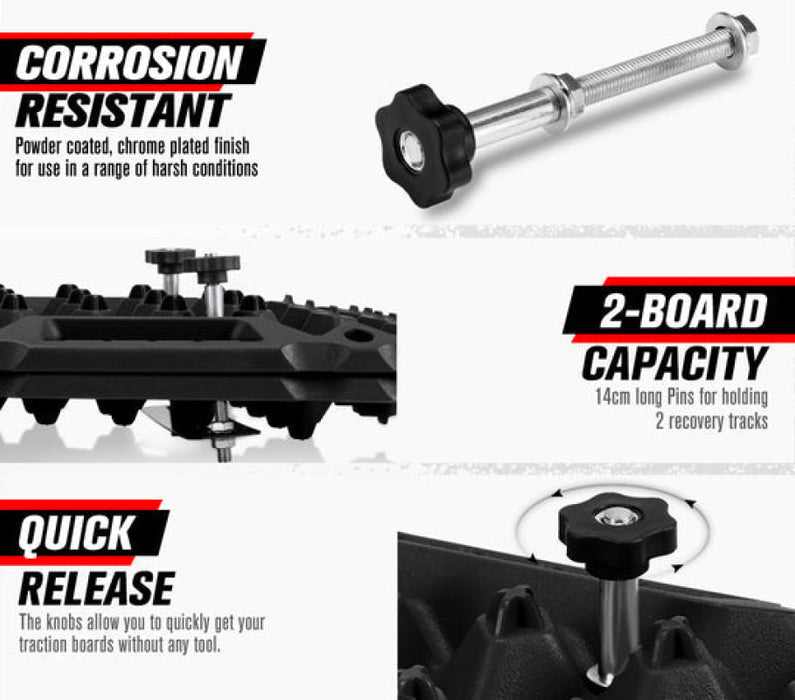FieryRed 15T Recovery Boards Bundle | 1135mm | Red/Black - Recovery Tracks