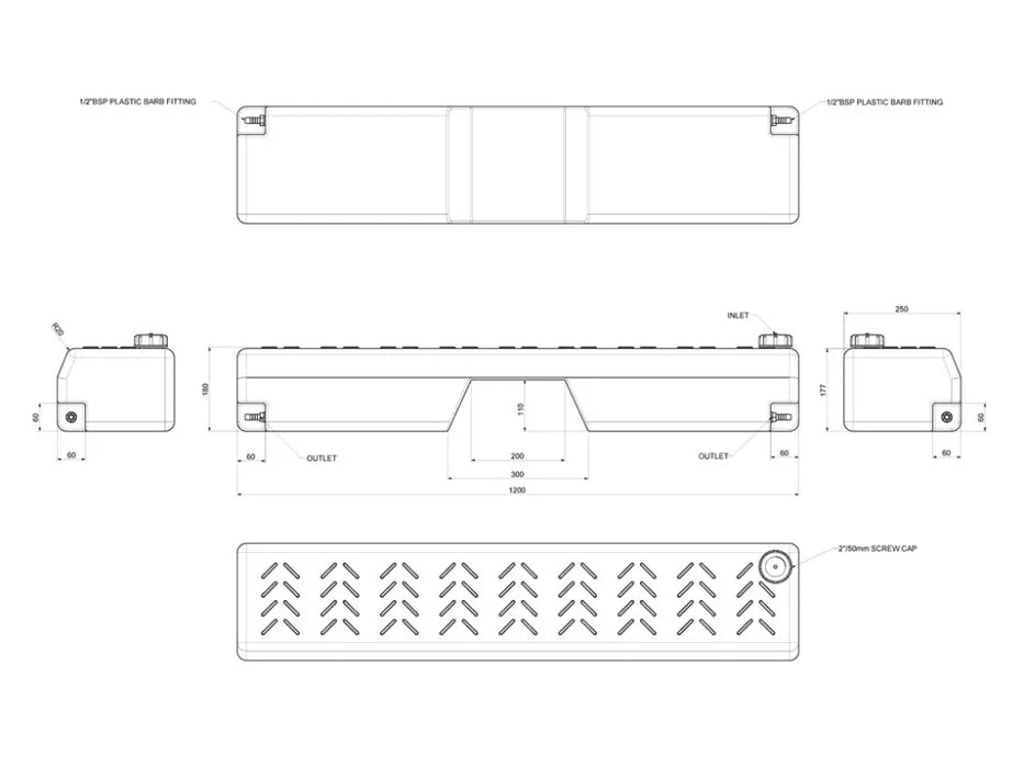 FRONT RUNNER 40L FOOTWELL WATER TANK - Water Tank