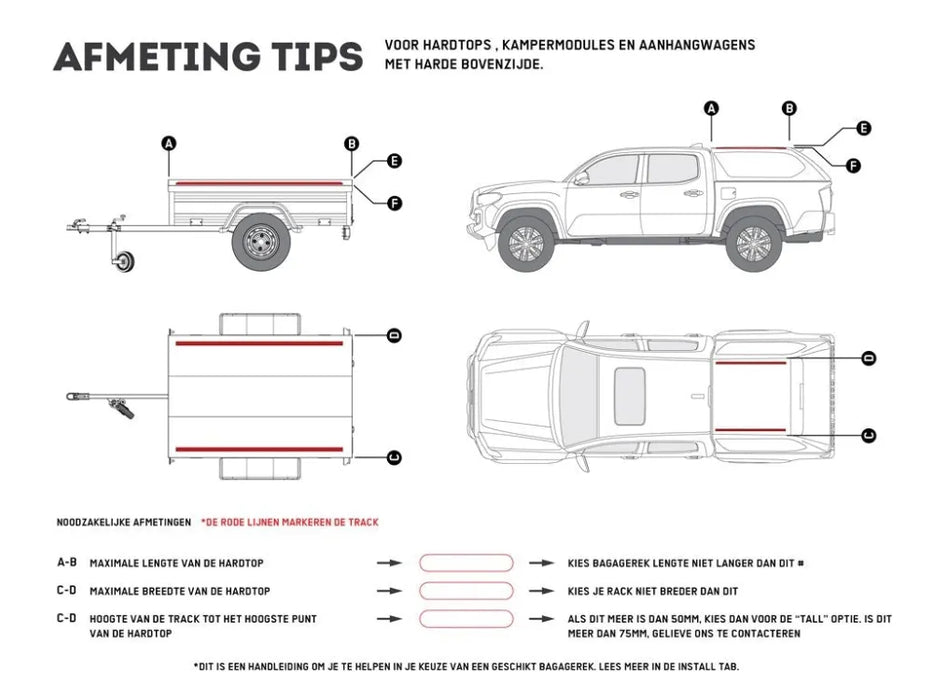 Front Runner Truck Canopy or Trailer with OEM Track Slimline II Rack Kit / 1165mm(W) X 1358mm(L) - Roof Racks