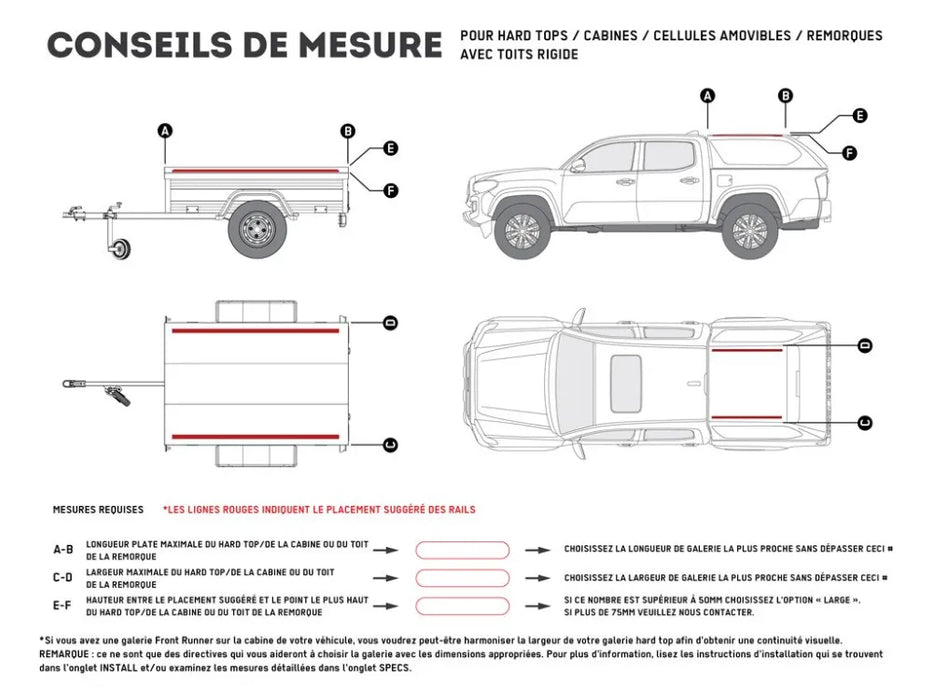 Front Runner Truck Canopy or Trailer with OEM Track Slimline II Rack Kit / 1165mm(W) X 1358mm(L) - Roof Racks