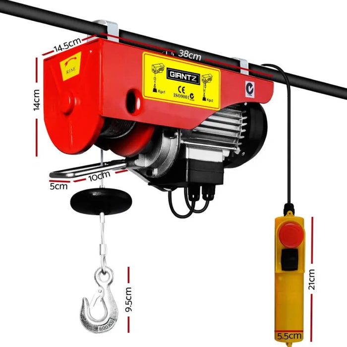 Giantz 1200w Electric Hoist Winch | 300/600KG - Hoists