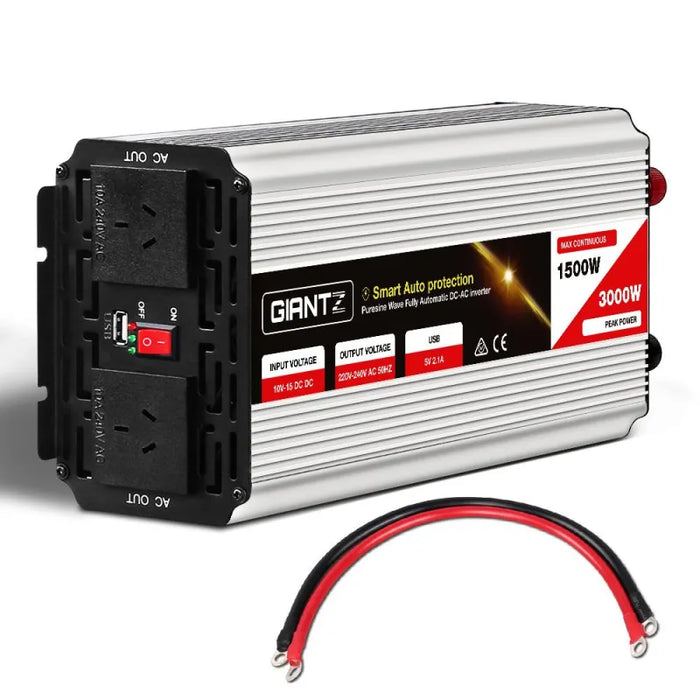 Giantz 1500W Puresine Wave DC-AC Power Inverter 