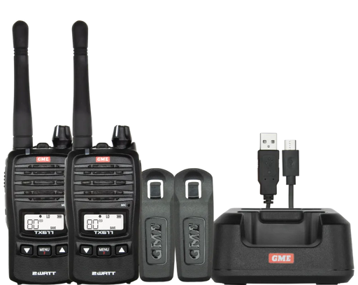 GME 2 Watt UHF CB Handheld Radio - Twin Pack | TX677TP - Handheld Radio