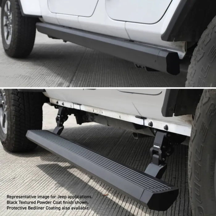 Go Rhino E1 Electric Running Board for Various Vehicle | Textured Black - Sidesteps