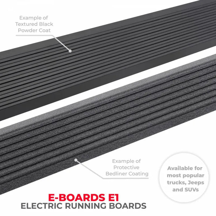 Go Rhino E1 Electric Running Board for Various Vehicle | Textured Black - Sidesteps