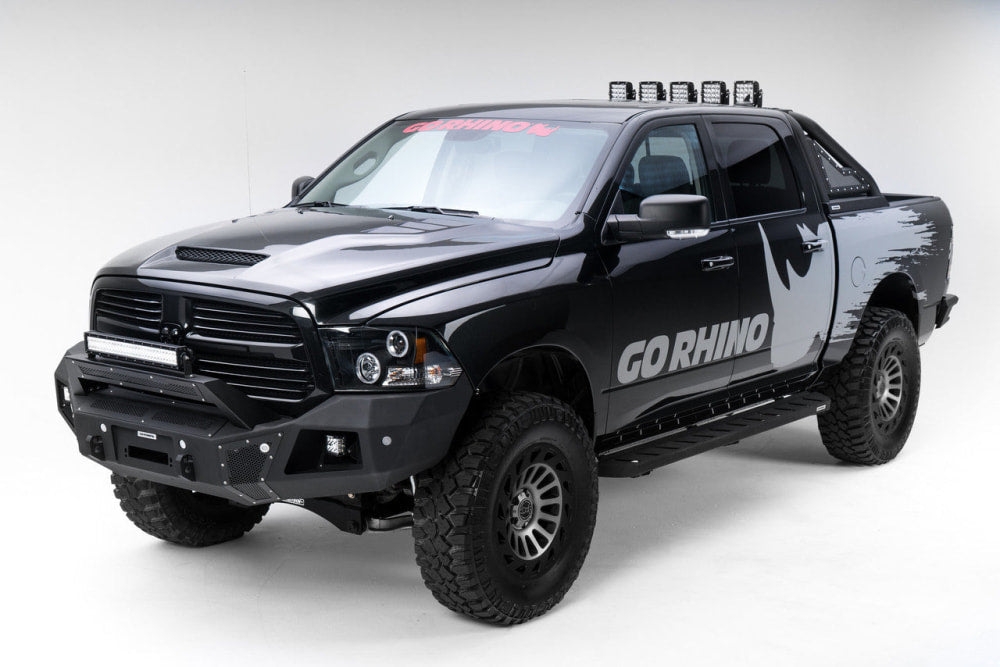 Go Rhino RB10 Running Boards for Silverado and Ford Ranger | Protective Bedliner Coat - Sidesteps