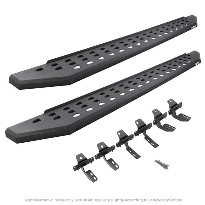 Go Rhino RB20 Running Boards for Chevrolet / LDV / RAM | Textured Black - Chevrolet Silverado 1500/2500HD | 2020 - 2023 - Sidesteps