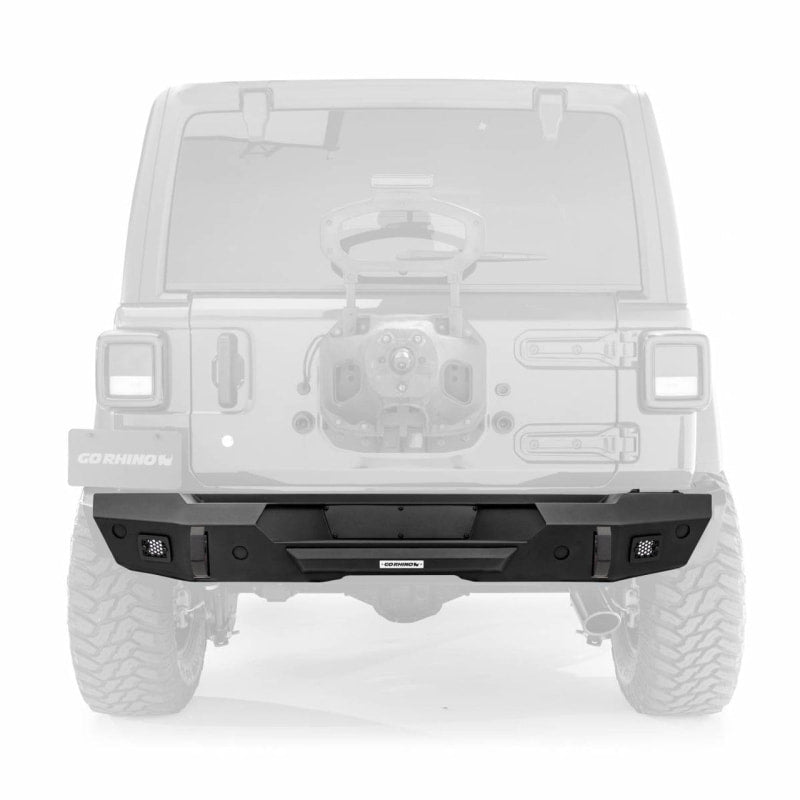 Go Rhino TrailLine Stubby Rear Bumper Replacement for Jeep Wrangler JL - Bumper