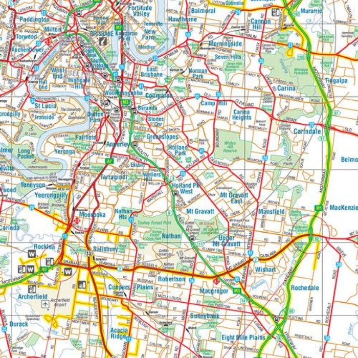 Road map of South Australia highlighting highways and towns in Hema Australia Truckies Atlas