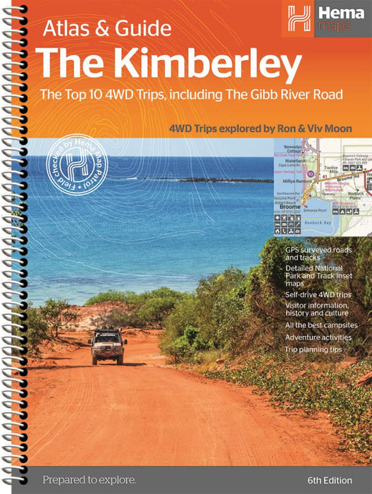 Hema Kimberley Atlas and Guide for 4WD trips in the Kimberley Region with coastal views