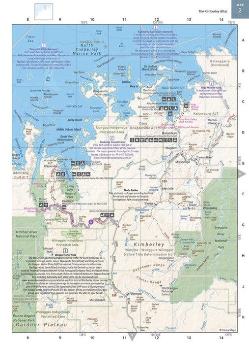 Map of Northwest Territories in Canada for 4WD trips from Hema Kimberley Atlas and Guide