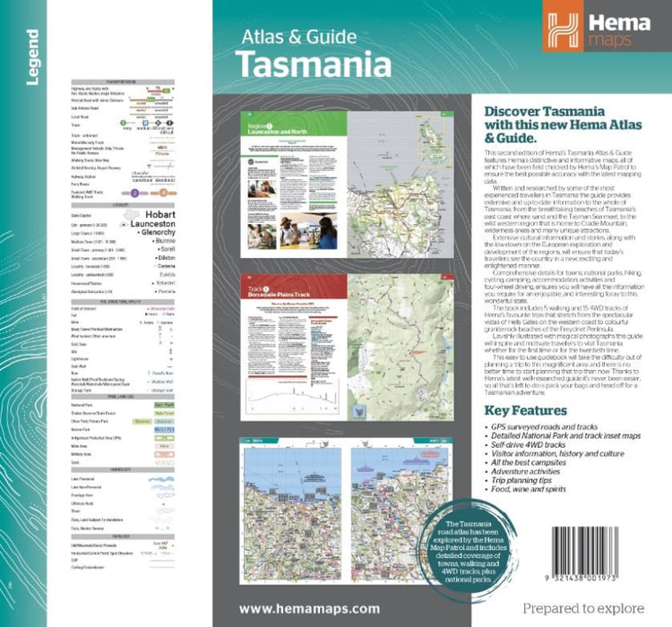 Hema Tasmania Atlas and Guide for 4WD trips and the best walking adventures in Tasmania