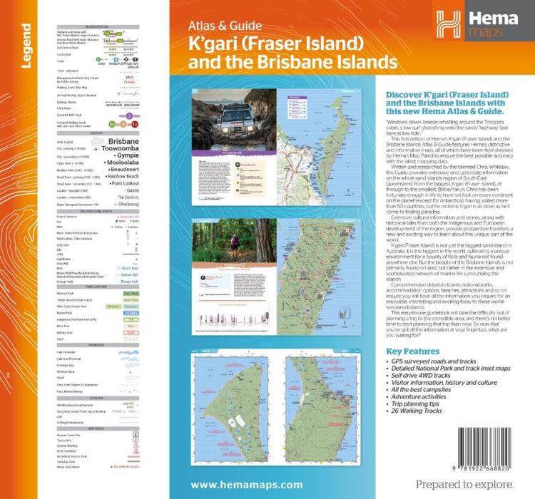 Hema Ultimate Guide featuring a Fraser Island and Brisbane Islands Atlas for adventurers