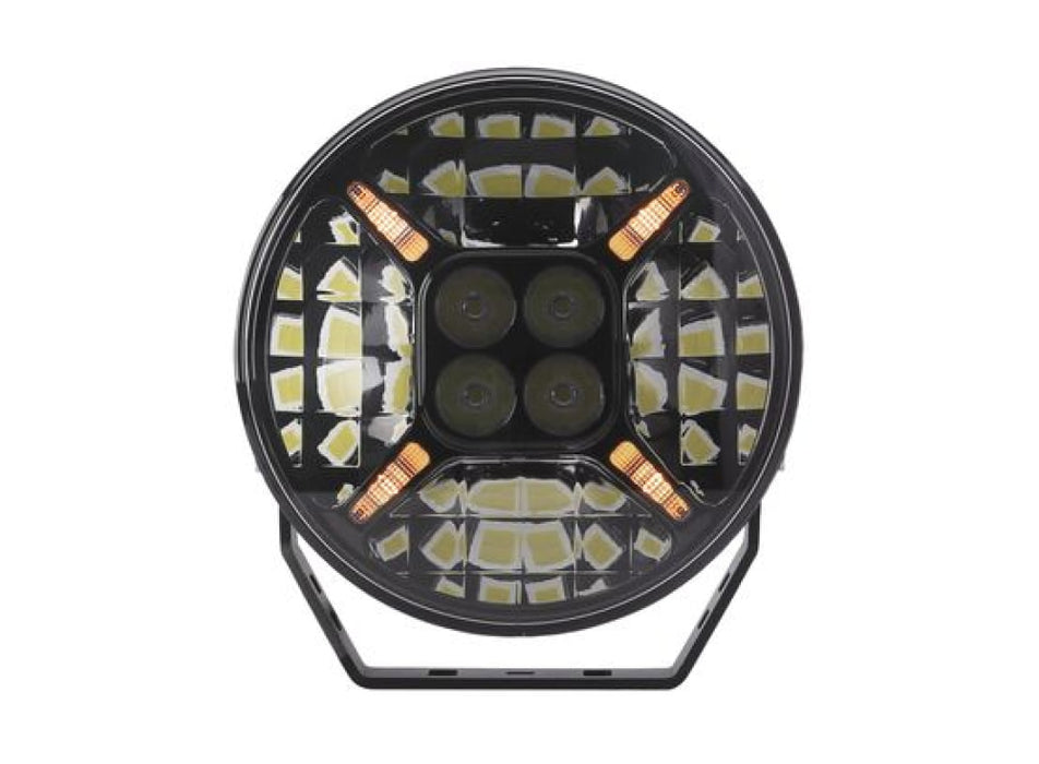 Hulk 9 Round LED Driving Lamp | Black/Chrome - Driving Lights