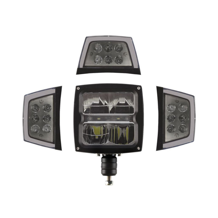 Ignite LED Headlight with Indicator Lamp | High/Low Beam | Black Face - Headlight