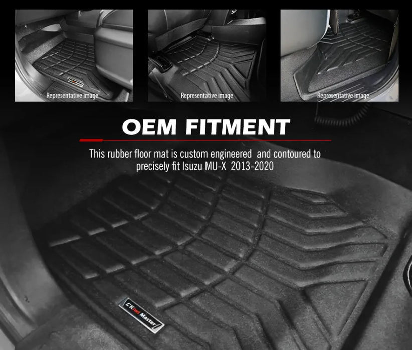 Kiwi Master 3D TPE Car Floor Mats for Isuzu MU-X 2013 - 2020 - Car Floor Mats