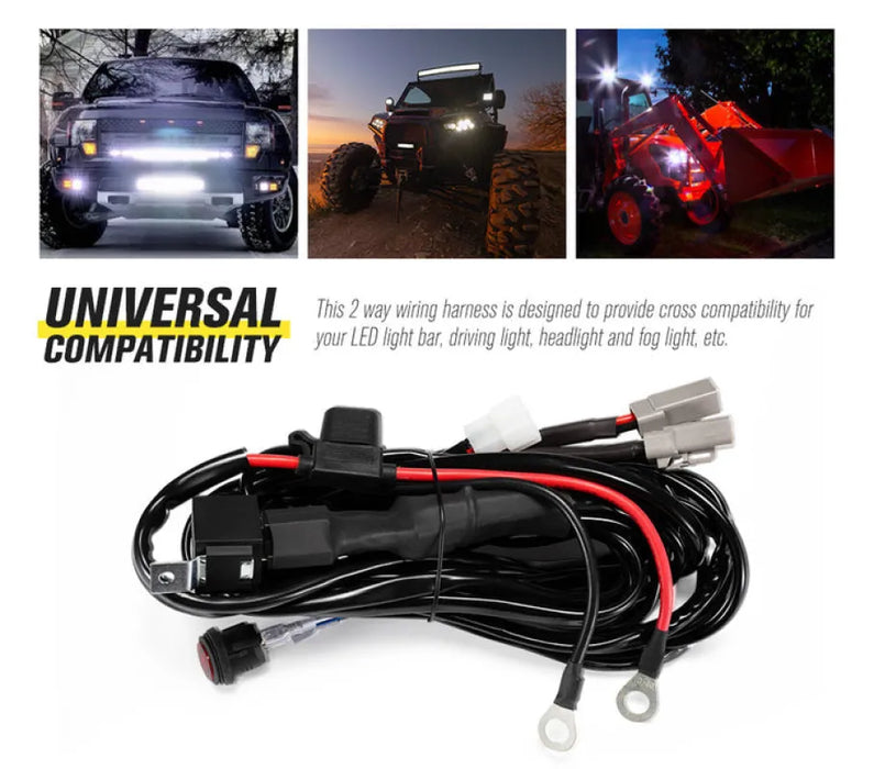 Lightfox Dual Connector Smart Harness High Beam Driving Wiring kit - Lighting Accessories