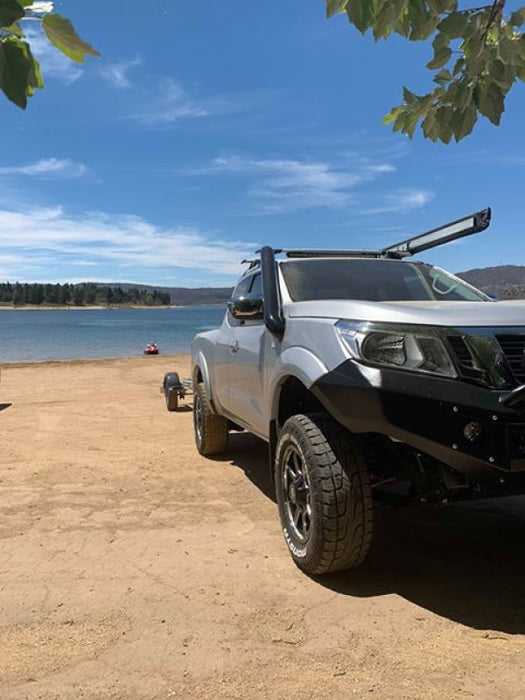 Meredith Stainless Steel Snorkel Kit to Suit Nissan NP300/D23 Navara - Nissan NP300/D23 Series 1 (2014-2019) / Short Entry Black - Snorkels