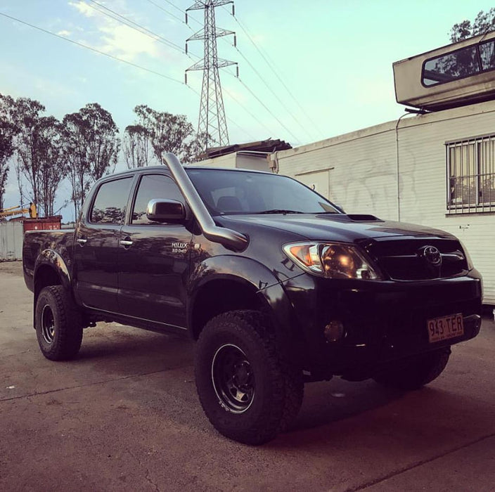 Meredith Stainless Steel Snorkel Kit to suit Toyota N70 Hilux - N70 Hilux Diesel / Long Entry Polished - Snorkels